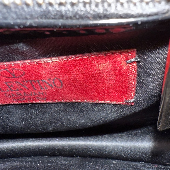 Valentino Black patent clutch/wristlet